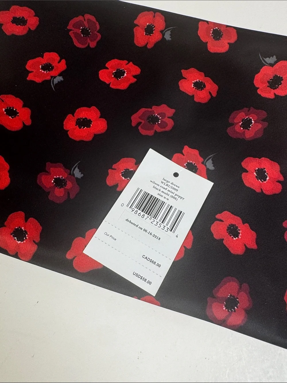 Kate Spade Wilson Road Mini Poppy Large‎ Drewe Bag Clutch Pouch